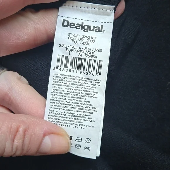 Desigual Black Dress with Colorful Embroidery size M - Picture 9 of 12